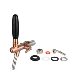 TAP203 Copper Beer Tap, Flow Control Antique Red Bronze Beer Faucet for Draft Beer Dispenser
